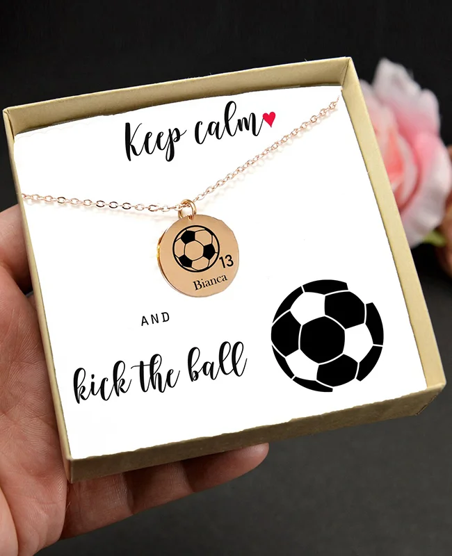 Soccer Necklace Gift Set